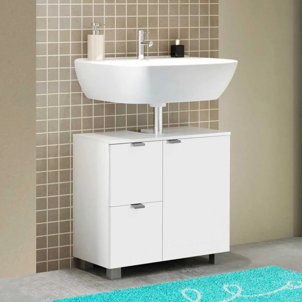 Wohnen Waschtisch|Waschbeckenunterschränke*Weißer Bad Unterschrank für Waschbecken - Jendrics