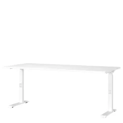 Wohnen Weiße Möbel|Bürotische*Weißer Bürotisch manuell höhenverstellbar - Sparkle