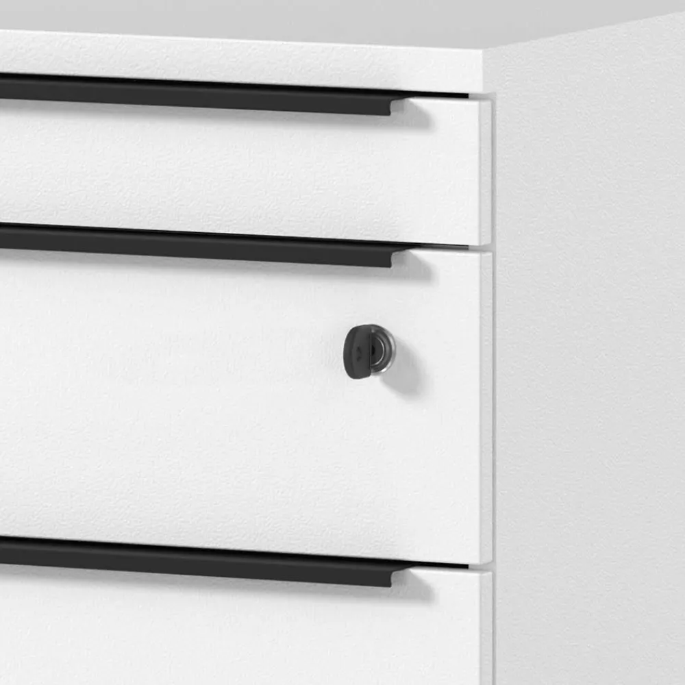 Wohnen Weiße Möbel|Bürotische*Weißer Bürotisch manuell höhenverstellbar - Sparkle