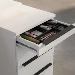 Wohnen Weiße Möbel|Bürotische*Weißer Bürotisch manuell höhenverstellbar - Sparkle