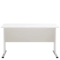 Wohnen Bürotische*Weißer Bürotisch mit Knieraumblende - Radiassu