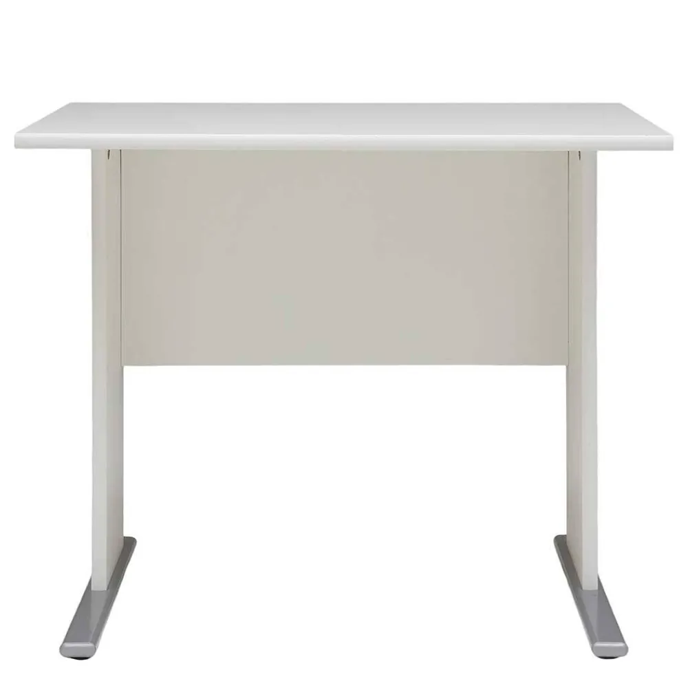 Wohnen Bürotische*Weißer Bürotisch mit Knieraumblende - Radiassu