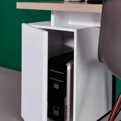 Wohnen Weißer Computer-Schreibtisch Aragon mit viel Stauraum