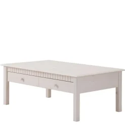 Wohnen Weiße Möbel|Naturholzmöbel*Weißer Couchtisch Landhaus mit Schublade - Loggia