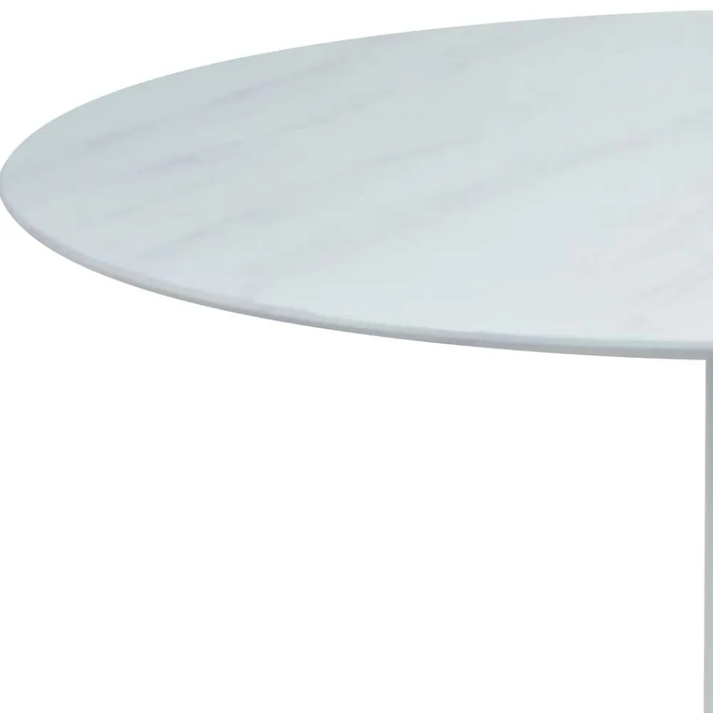 Wohnen Weißer Esszimmer Esstisch in Rund - Sasmia