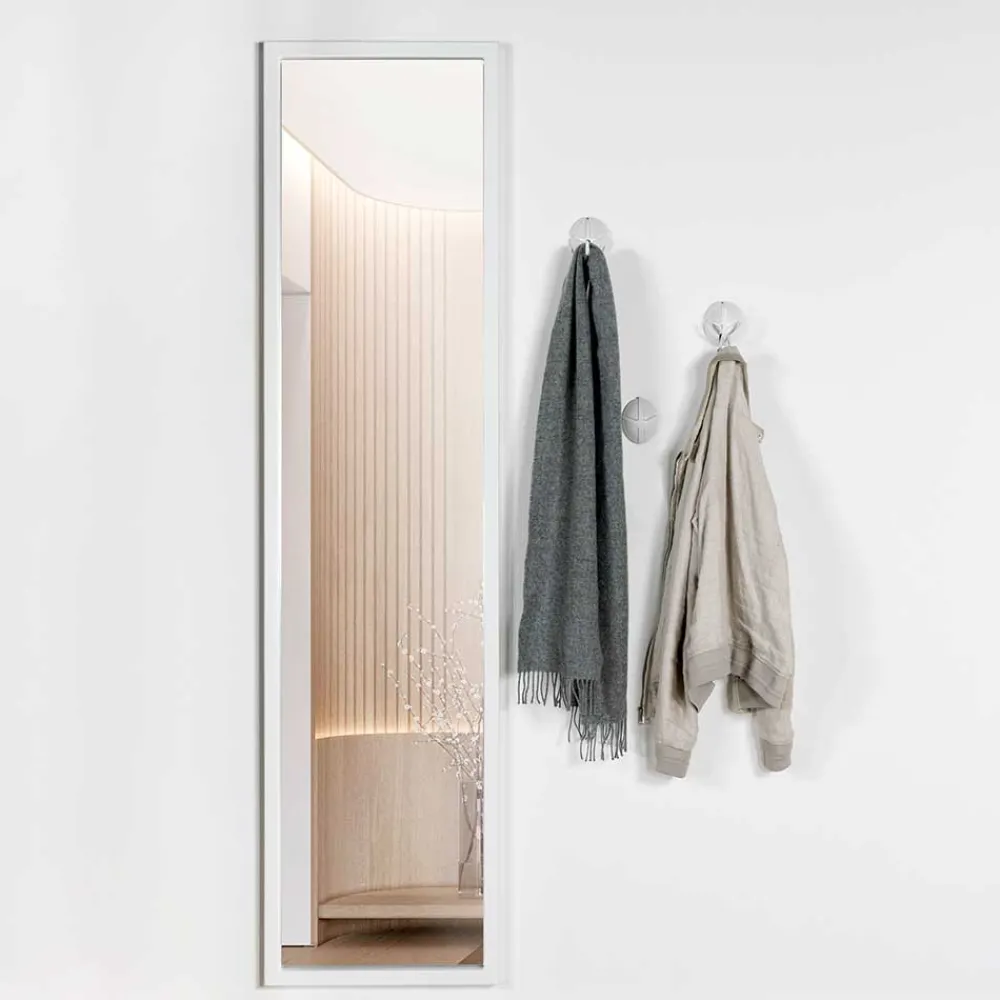 Wohnen Spiegel|Flurspiegel*Weißer Ganzkörperspiegel 46x185x3 cm - Roul