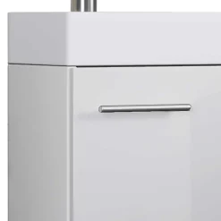 Wohnen Waschtisch|Waschbeckenunterschränke*Weißer Gästewaschtisch für Wandmontage - Vulcanos