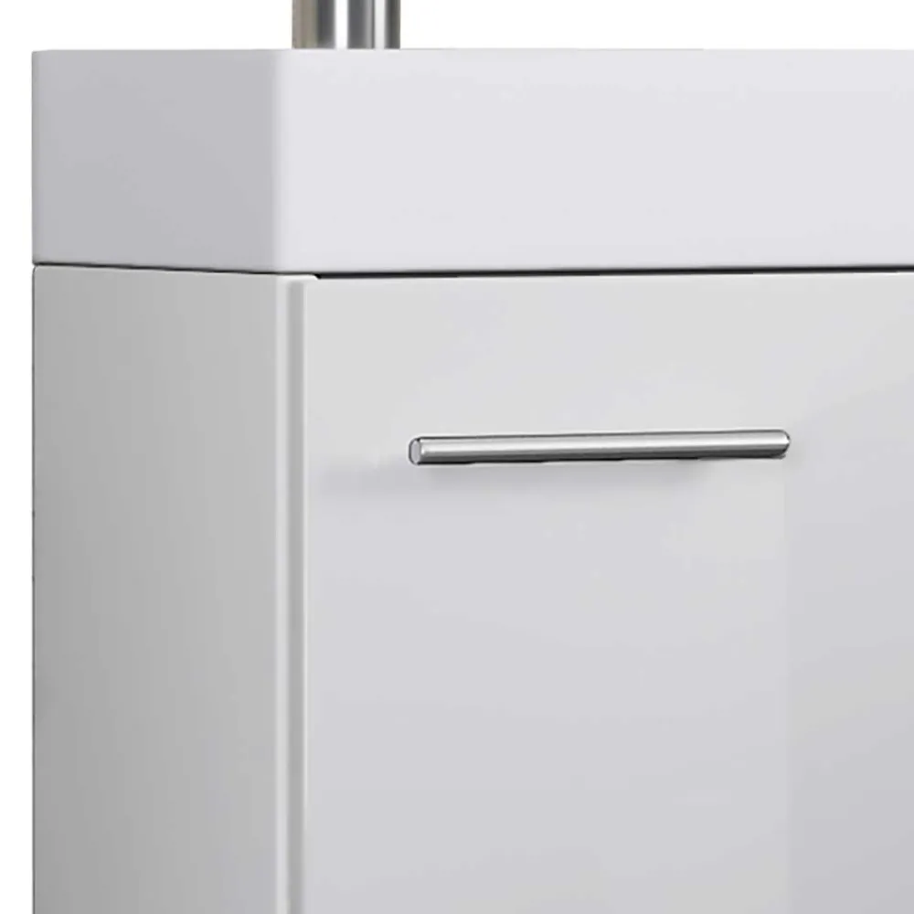 Wohnen Waschtisch|Waschbeckenunterschränke*Weißer Gästewaschtisch für Wandmontage - Vulcanos