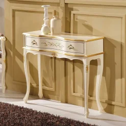 Wohnen Weißer Konsolentisch im Barock Design - Iviada