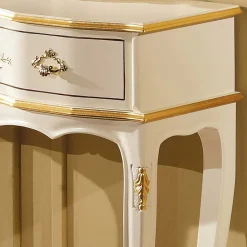 Wohnen Weißer Konsolentisch im Barock Design - Iviada