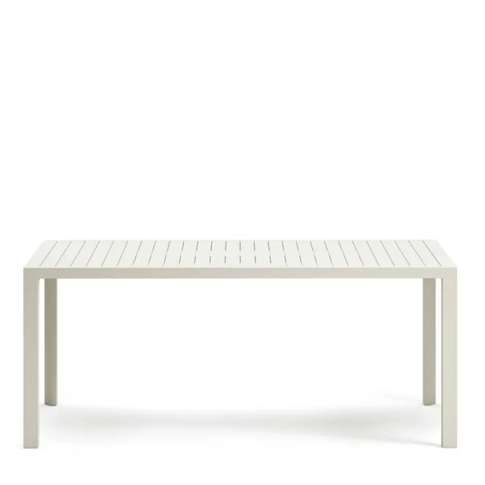 Wohnen Weißer Metall-Gartentisch aus Aluminium - Kosmyna