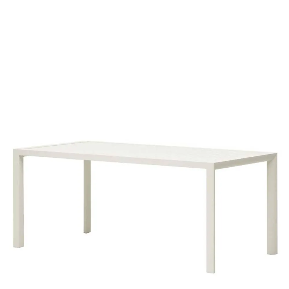 Wohnen Weißer Metall-Gartentisch aus Aluminium - Kosmyna