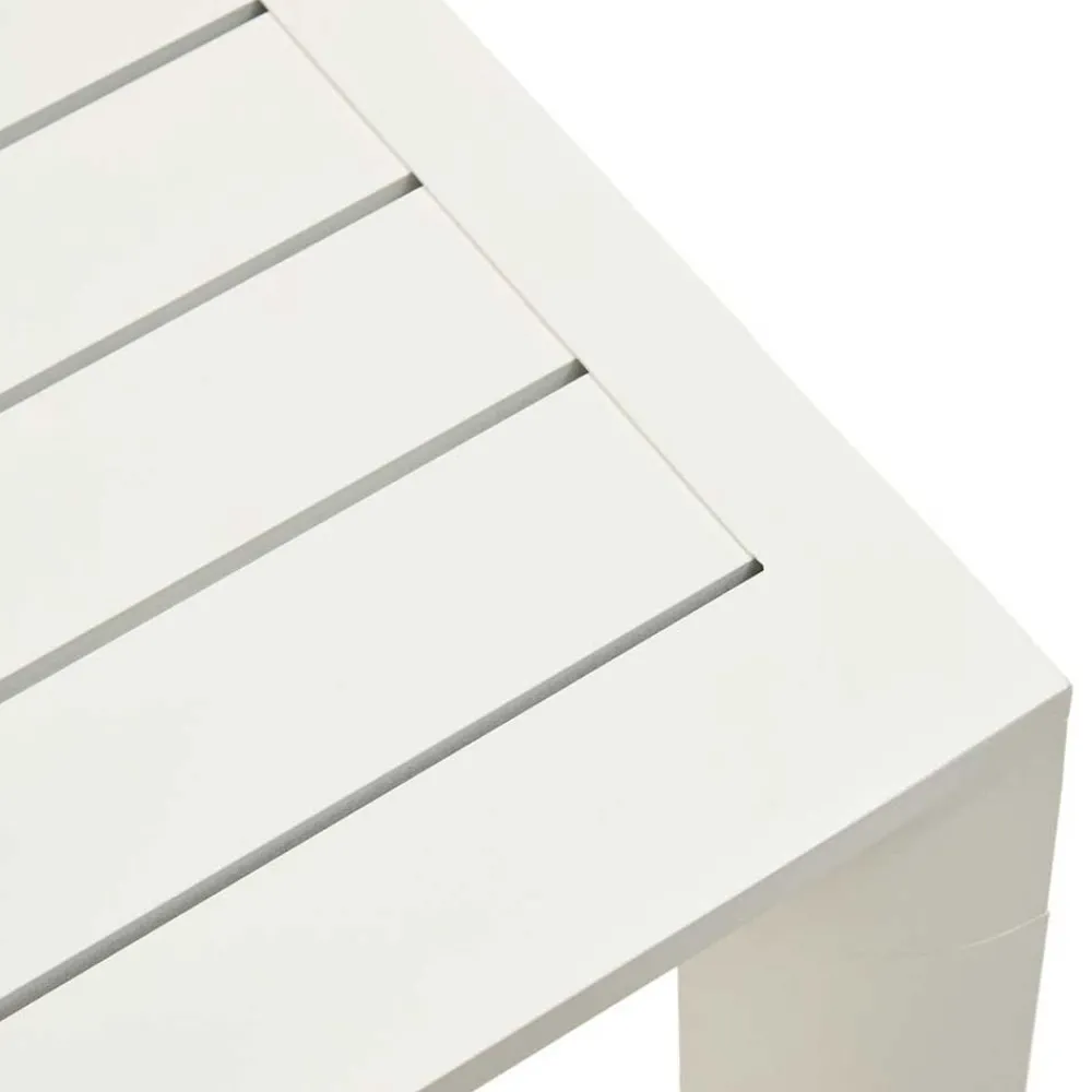 Wohnen Weißer Metall-Gartentisch aus Aluminium - Kosmyna