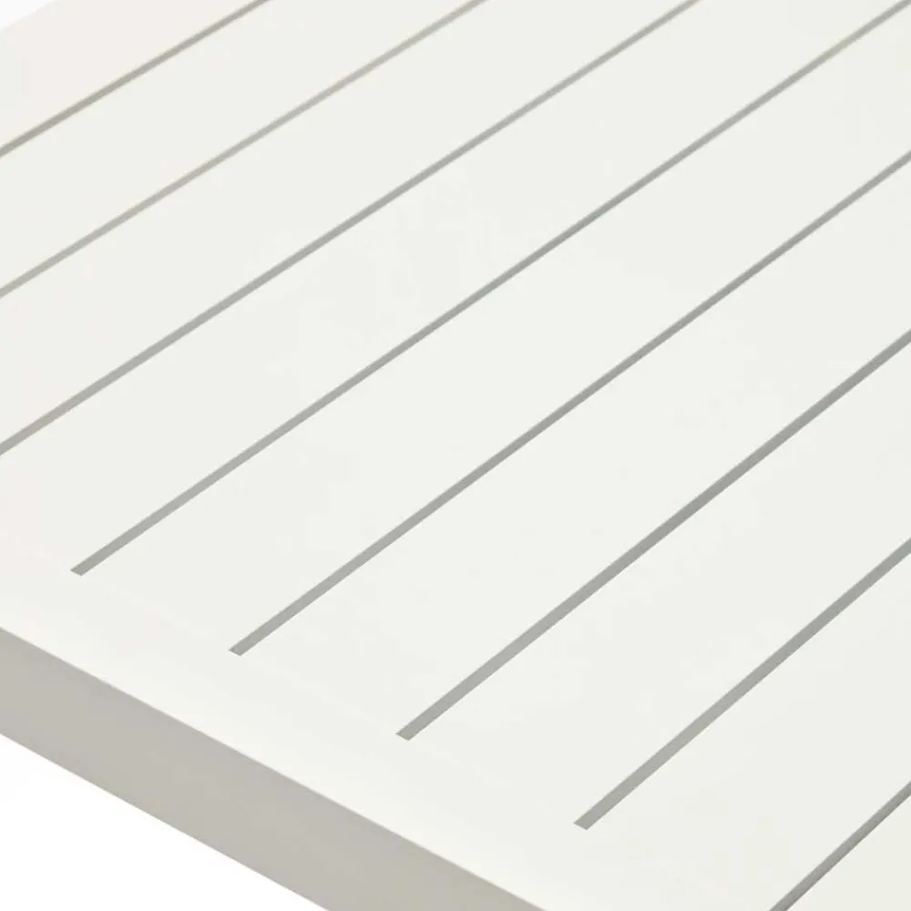 Wohnen Weißer Metall-Gartentisch aus Aluminium - Kosmyna