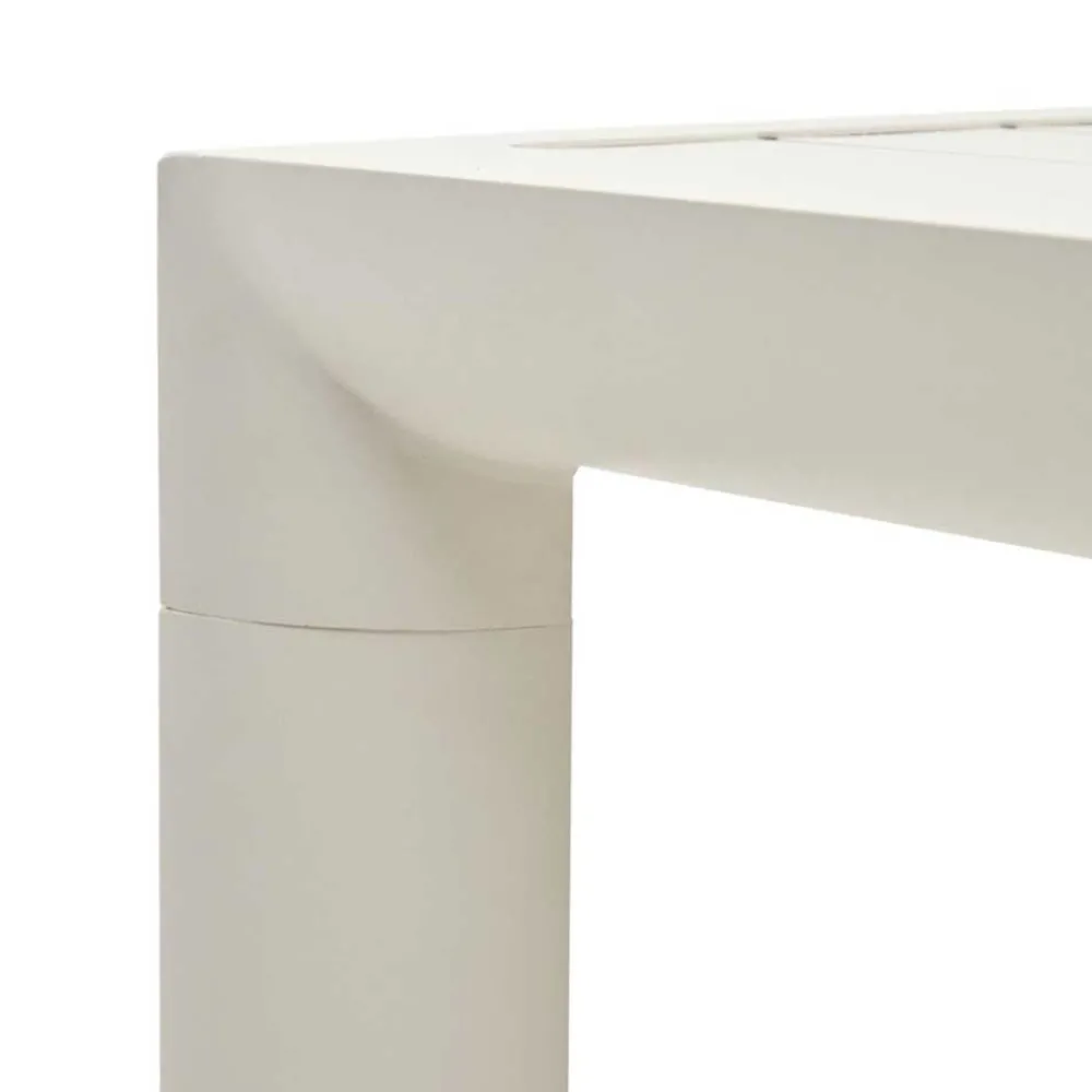 Wohnen Weißer Metall-Gartentisch aus Aluminium - Kosmyna