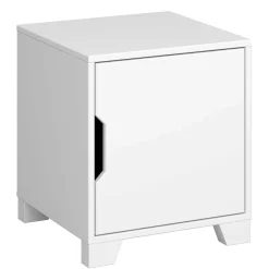 Wohnen Weißer Nachtschrank im Skandi Design - Naidlas