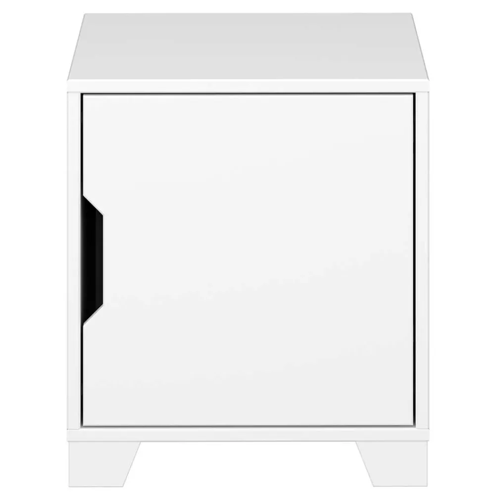 Wohnen Weißer Nachtschrank im Skandi Design - Naidlas