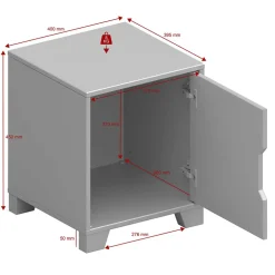 Wohnen Weißer Nachtschrank im Skandi Design - Naidlas