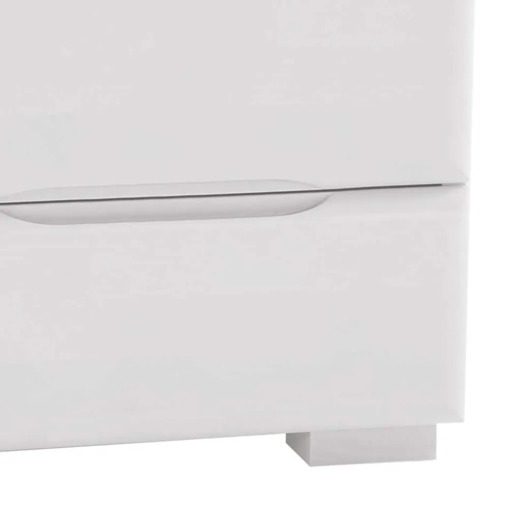 Wohnen Weißer Nachttisch Dayton aus Massivholz Buche