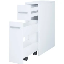 Wohnen Weißer Nischenschrank mit Schublade und Auszug - Gransov