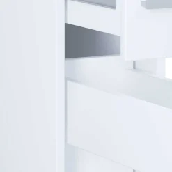 Wohnen Weißer Nischenschrank mit Schublade und Auszug - Gransov
