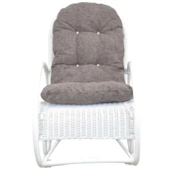 Wohnen Weißer Schaukelstuhl aus Rattangeflecht - Vilatata