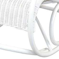 Wohnen Weißer Schaukelstuhl aus Rattangeflecht - Vilatata