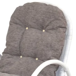 Wohnen Weißer Schaukelstuhl aus Rattangeflecht - Vilatata