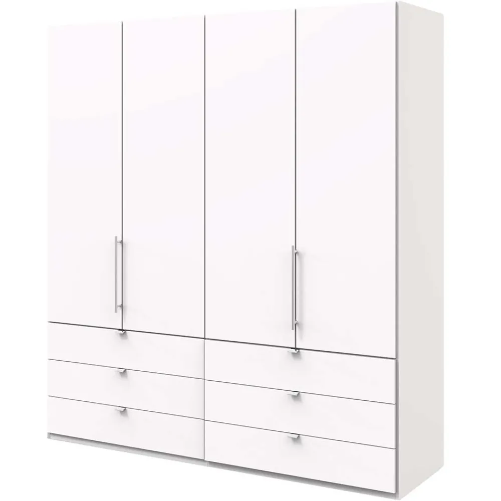 Wohnen Weißer Schlafzimmerschrank mit Falttüren - Donpiave