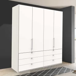 Wohnen Weißer Schlafzimmerschrank mit Falttüren - Donpiave