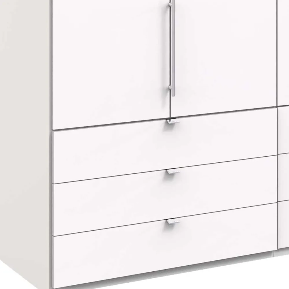 Wohnen Weißer Schlafzimmerschrank mit Falttüren - Donpiave