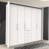 Wohnen Weißer Schrank für Kleidung mit Falttüren - Donpiave