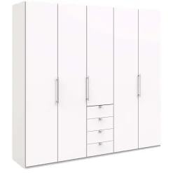 Wohnen Weißer Schrank für Kleidung mit Falttüren - Donpiave