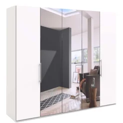 Wohnen Weißer Schrank fürs Schlafzimmer mit Spiegeln - Donpiave