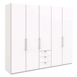 Wohnen Weißer Schrank mit zwei Falttüren & Tür - Donpiave