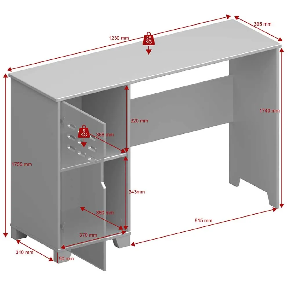 Wohnen Weißer Schreibtisch im Skandi Design - Naidlas