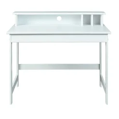 Wohnen Weißer Schreibtisch mit Aufsatz & Truhe - Stanford