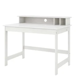 Wohnen Weißer Schreibtisch mit Aufsatz & Truhe - Stanford