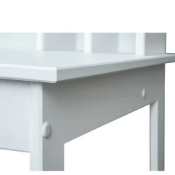 Wohnen Weißer Schreibtisch mit Aufsatz & Truhe - Stanford