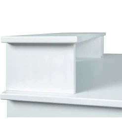 Wohnen Weißer Schreibtisch mit Aufsatz & Truhe - Stanford