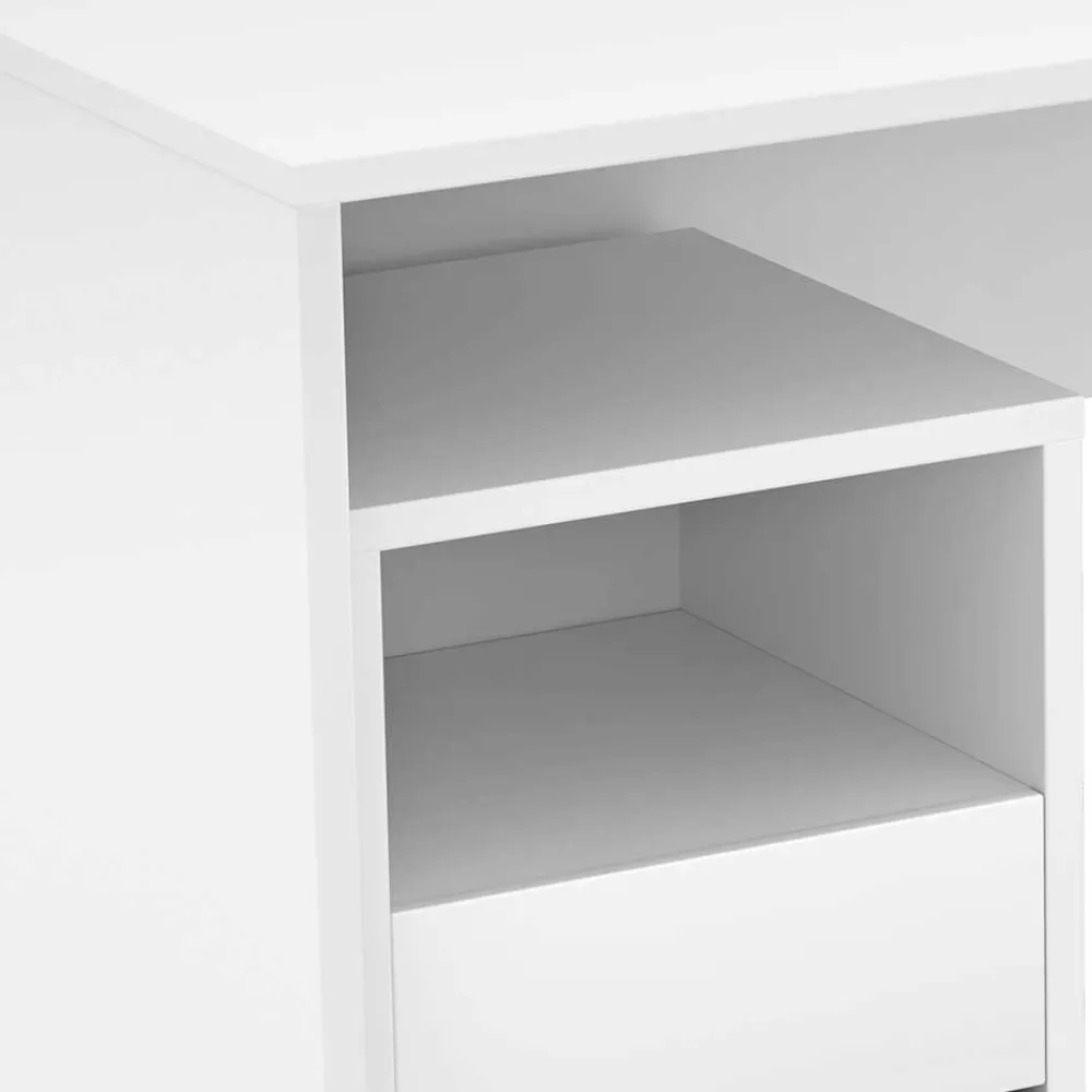 Wohnen Jugendzimmertische|Kinderschreibtische*Weißer Schreibtisch optional mit Rollcontainer - Evensa