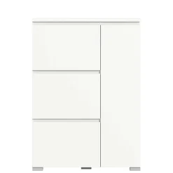 Wohnen Weißer Schuhklappen-Schrank mit drei Klappen - Dany