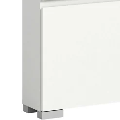 Wohnen Weißer Schuhklappen-Schrank mit drei Klappen - Dany