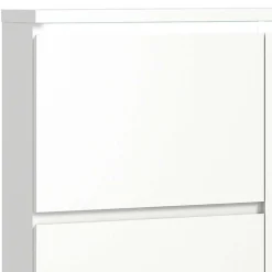 Wohnen Weißer Schuhklappen-Schrank mit drei Klappen - Dany