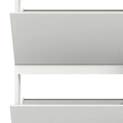 Wohnen Weißer Schuhklappen-Schrank mit drei Klappen - Dany