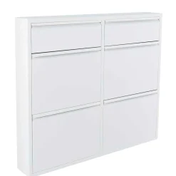 Wohnen Schuhschränke*Weißer Schuhschrank aus Metall pulverbeschichtet - Cioara