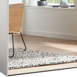 Wohnen Weißer Schwebetürenschrank mit Spiegel links - Elenya