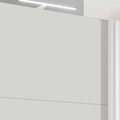 Wohnen Weißer Schwebetürenschrank mit Spiegel links - Elenya