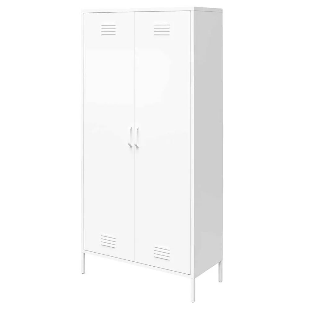 Wohnen Weißer Universalschrank aus Metall - Elyett