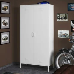 Wohnen Weißer Universalschrank aus Metall - Elyett